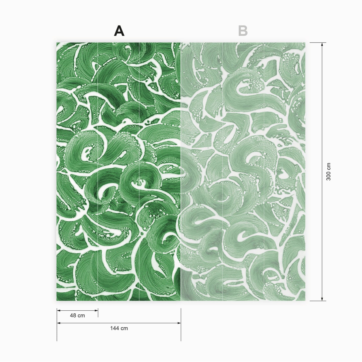 Remous Vert et dorure artisanale