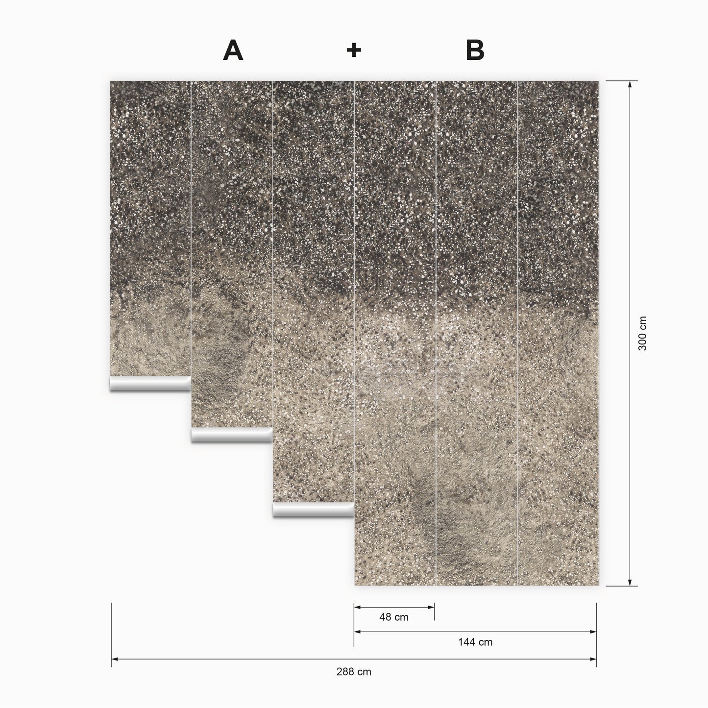 Neige Marron et dorure artisanale