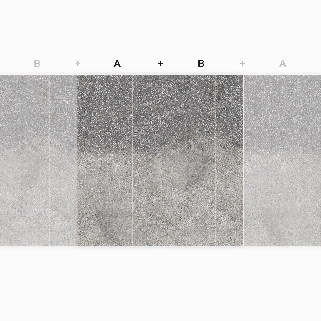 Neige Gris et dorure artisanale