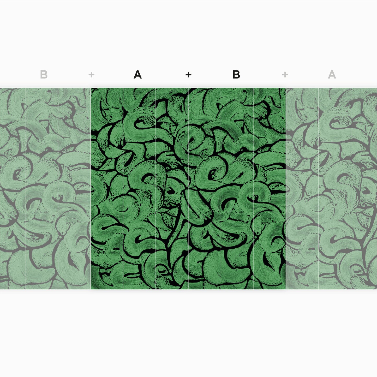 Remous Vert-Noir et dorure artisanale