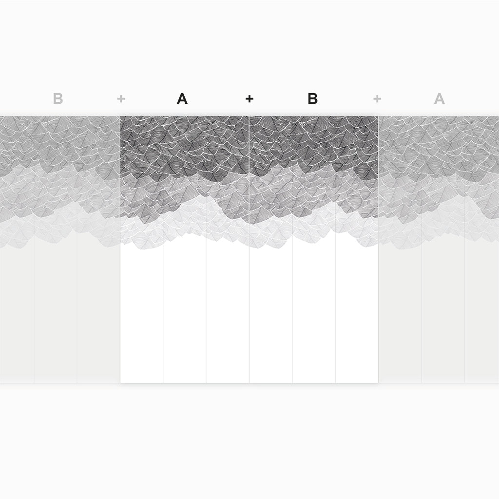 Feuillu Gris et dorure artisanale