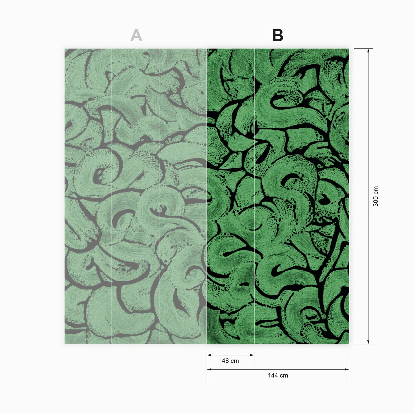 Remous Vert-Noir et dorure artisanale