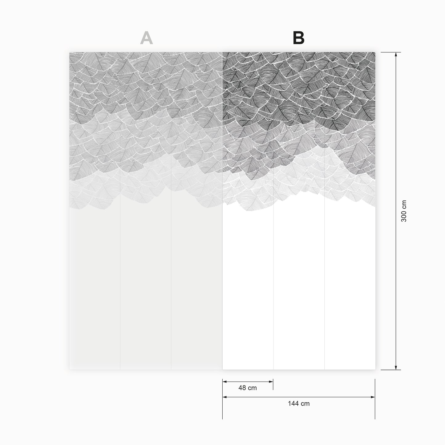 Feuillu Gris et dorure artisanale