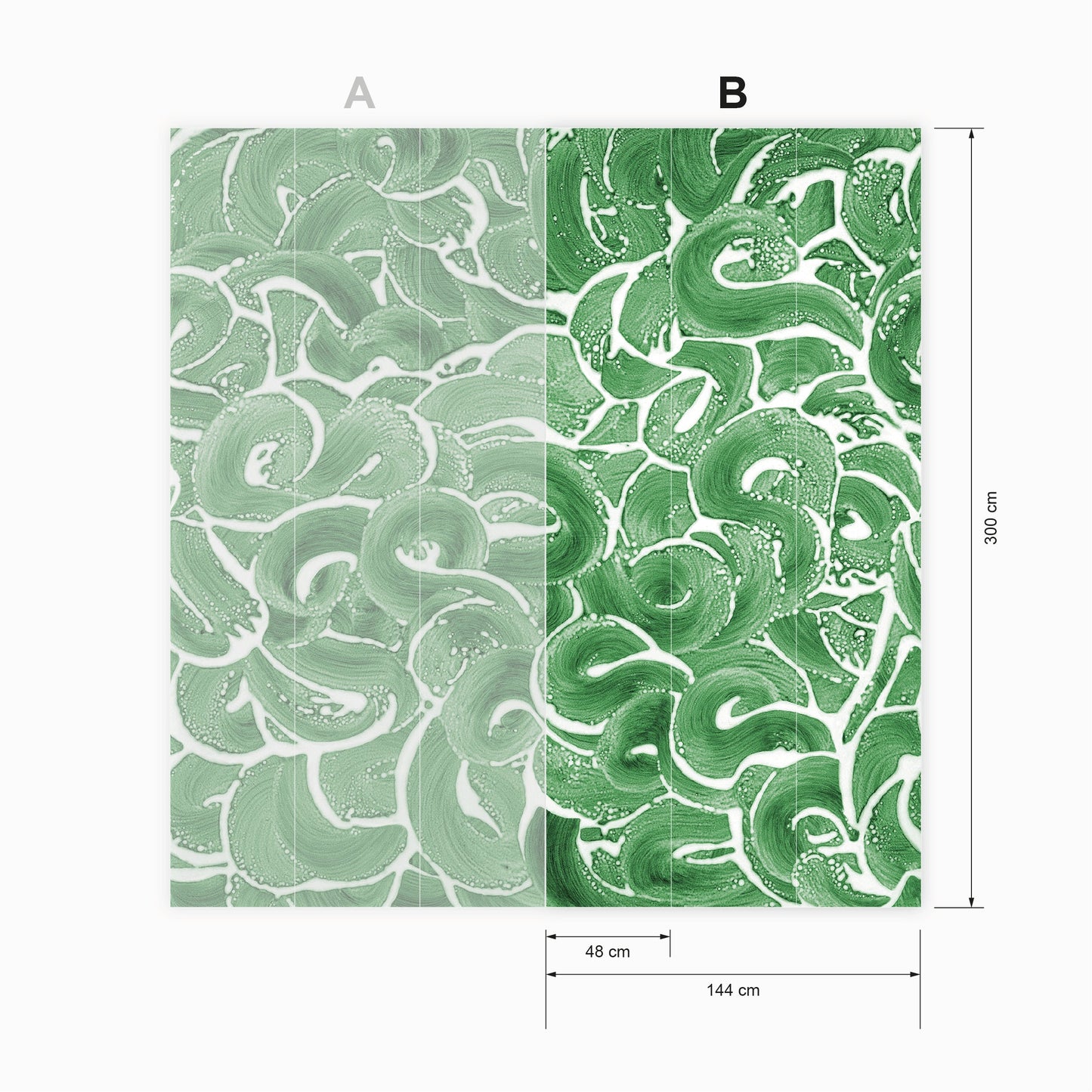 Remous Vert et dorure artisanale