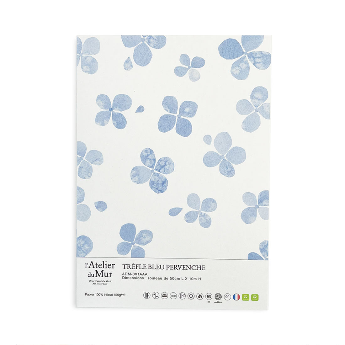 Papier Peint Trèfle Bleu Pervenche