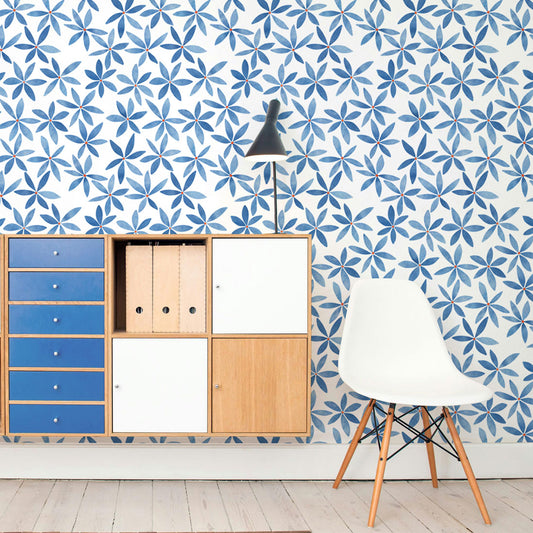 Papier Peint Stella Bleu Denim