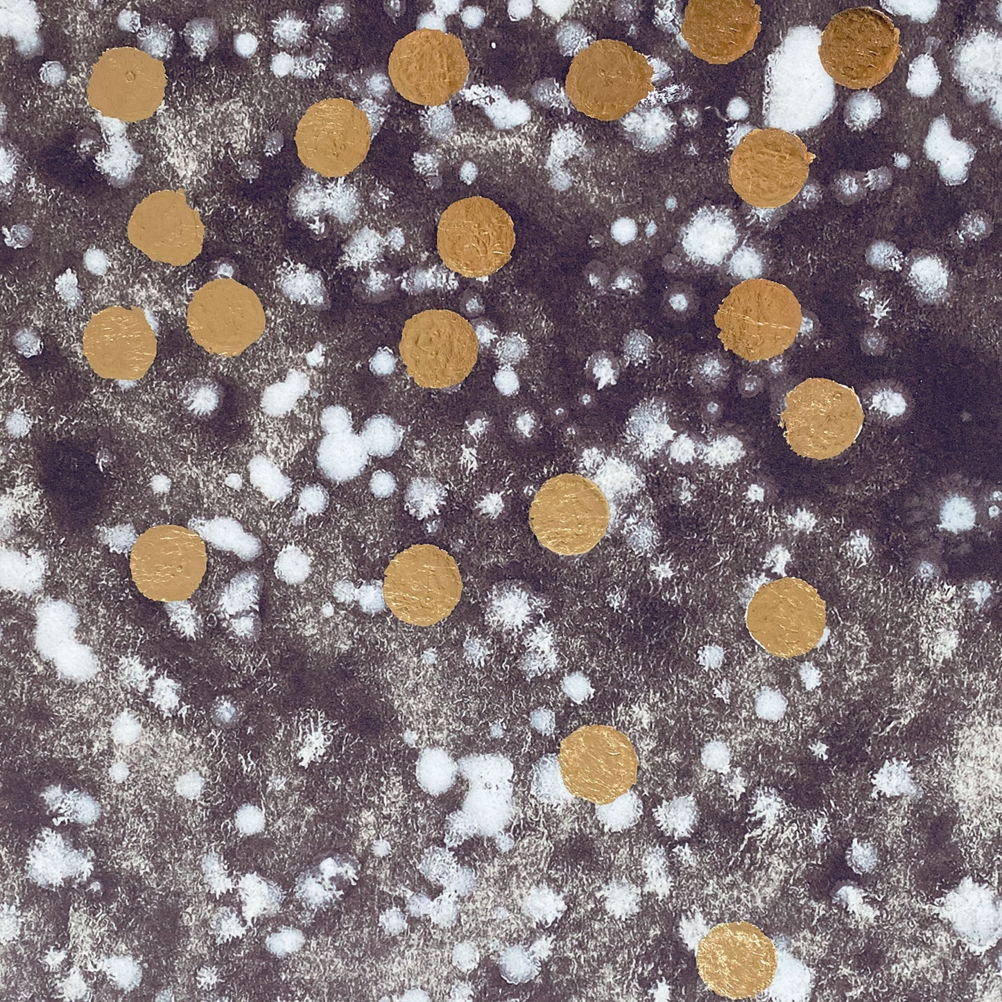 Neige Marron et dorure artisanale