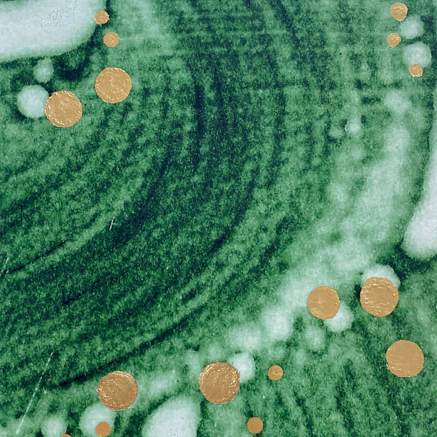 Remous Vert et dorure artisanale