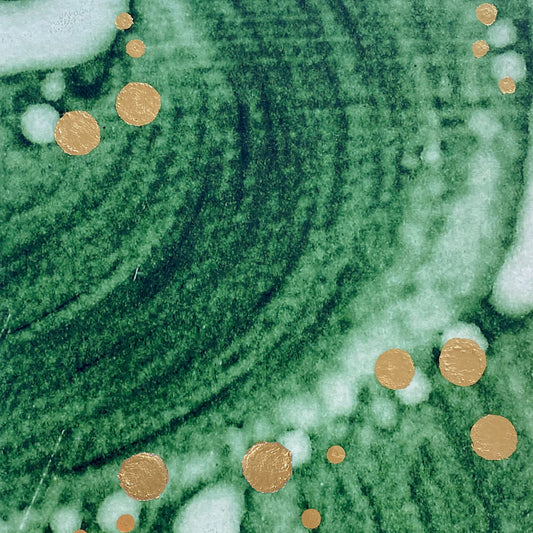 Remous Vert et dorure artisanale