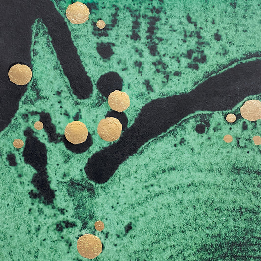 Remous Vert-Noir et dorure artisanale